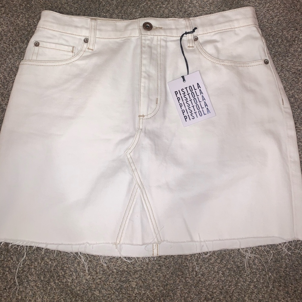 Pistola White Denim Skirt